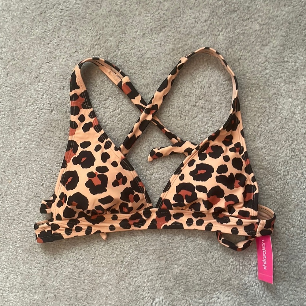 Cheetah Print Bathing Suit Top